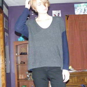 Grey Colorblock Sweater